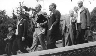 A.N.Tavkhelidze and CERN Directors-General: L.Van Hove, Abdus Salam - International Centre for Theoretical Physics(ICTP, Triest), W. Jentschke, B.Gregory, V.Weisskopf